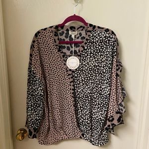 NWT Animal print blouse